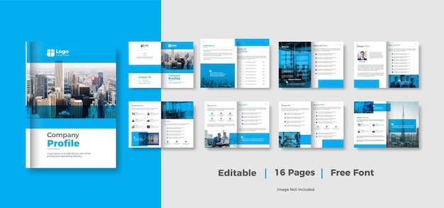 Креативный шаблон бизнес-брошюры и макет шаблона профиля компании Premium векторы