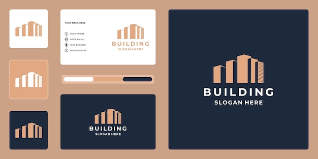 Creative Business Card of Building Logo.
