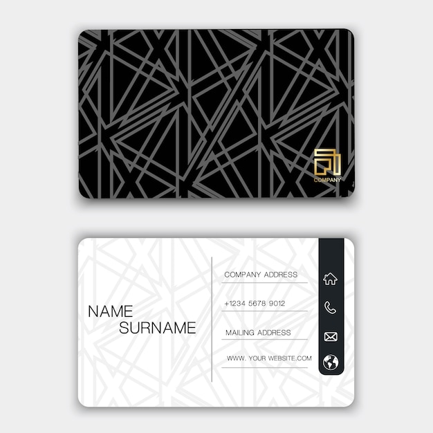 Creative business card design on the gray background.