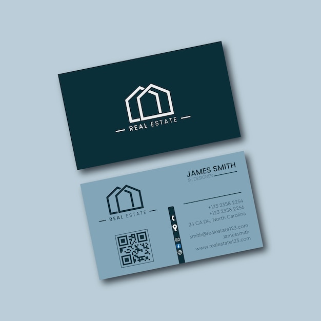Вектор Креативный дизайн визитной карточки - визитная карточка недвижимости