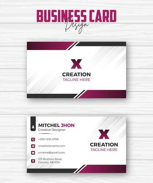 Vector creative business card design template