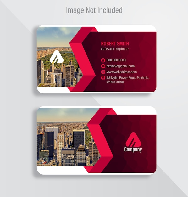 Creative business card design or visiting card template