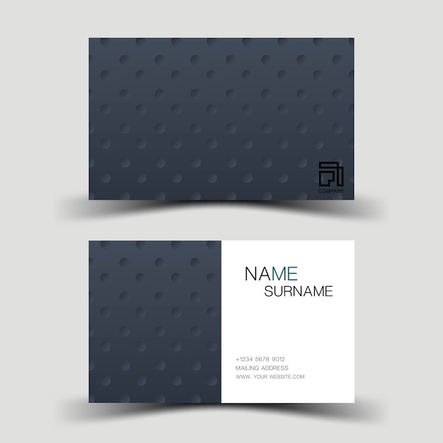 Creative business card  the gray . With inspiration from the abstract.