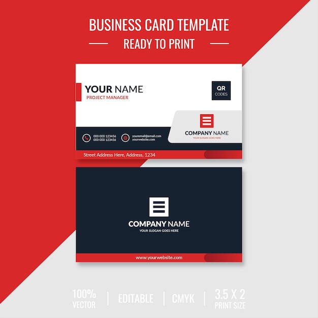 Vector creative business card template design