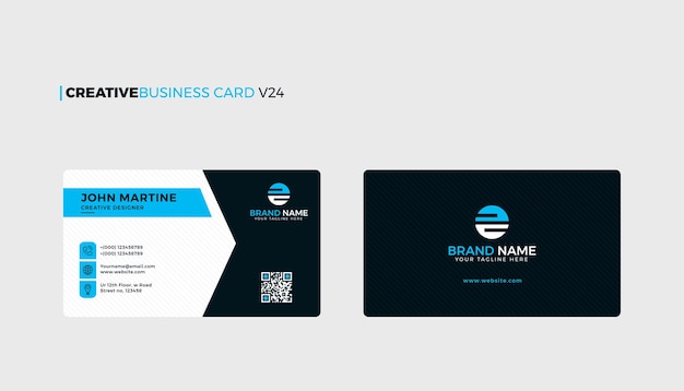 Vector creative business card template v24