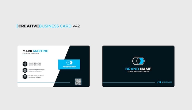 Vector creative business card template v42