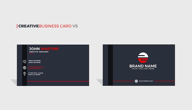 Vector creative business card template v5