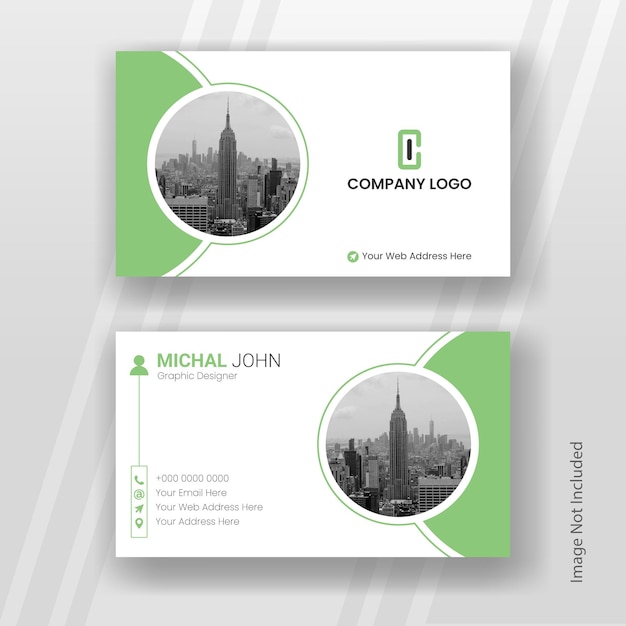 Creative business card template vector geometric layout