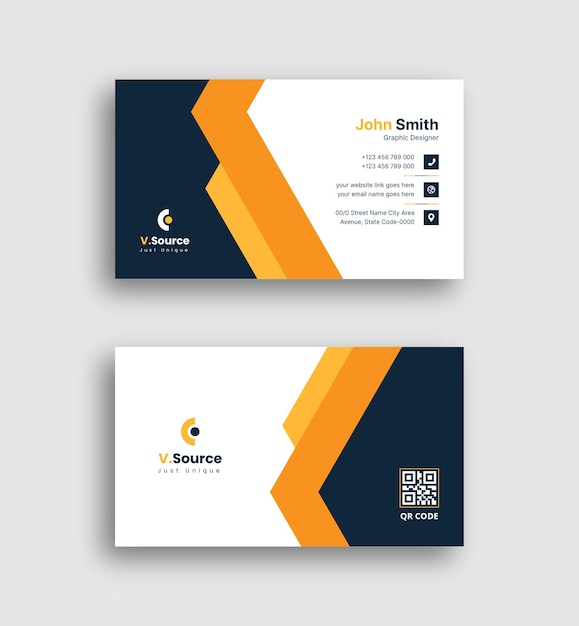 Creative Business Card Template With Gradient Color