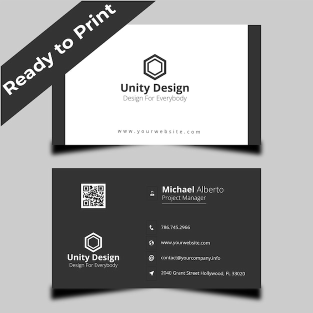 Vector creative business card template