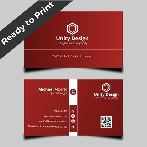 Vector creative business card template