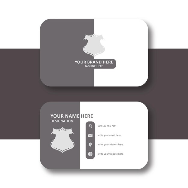 creative business card vector template. corporate business card