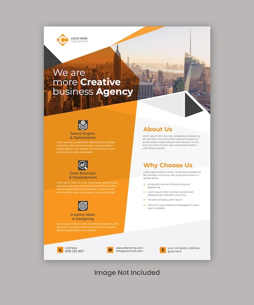 Creative business company agency flyer template free vector