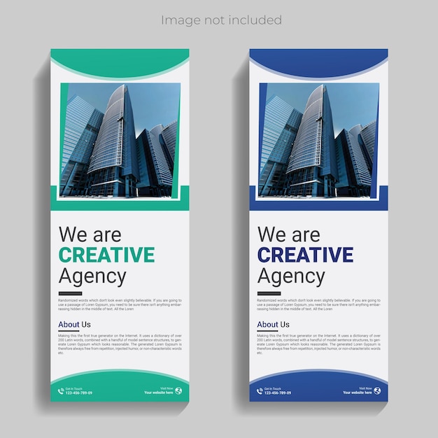 Creative Business and corporate, agency, modern Roll up standee banner design with two colors