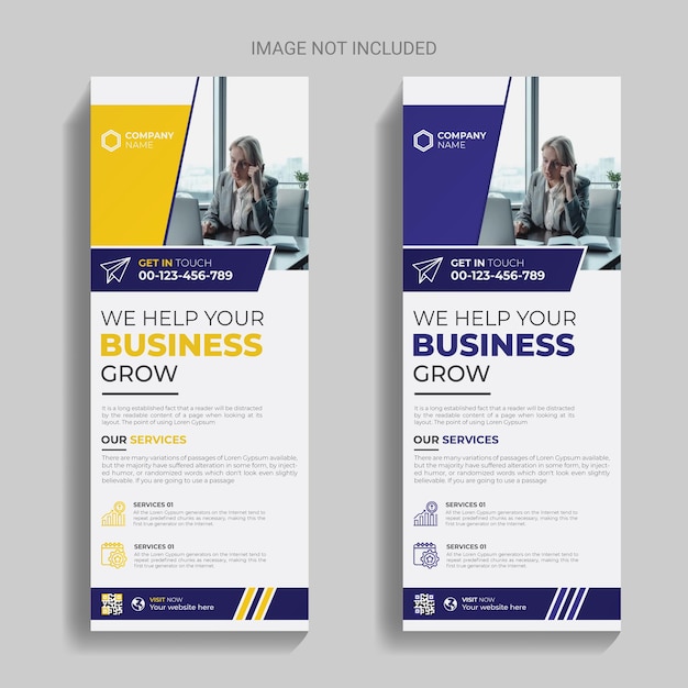 Creative Business and corporate, agency, modern Roll up standee banner design with two colors