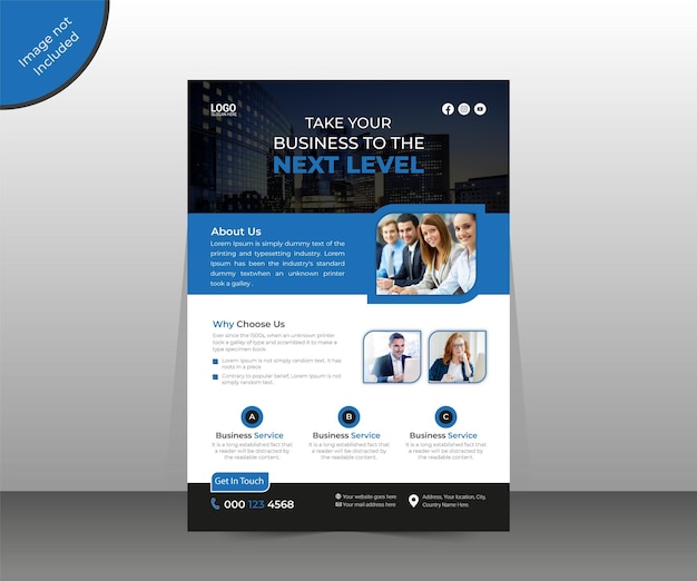 Creative Business corporate digitale marketingbureau flyer of beste Business bedrijf flyer sjabloon