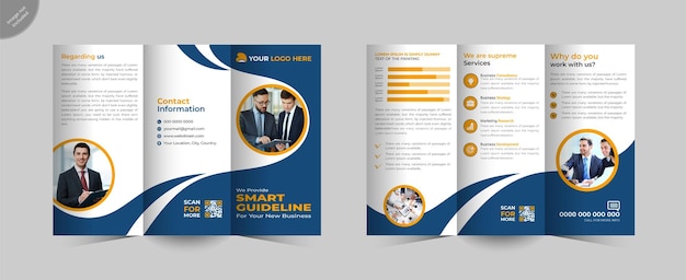 Creative Business corporate  trifold brochure design or  company promotion brochure template