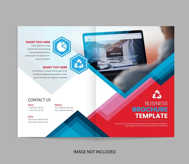 Vector creative business corporate trifold brochure with psd template