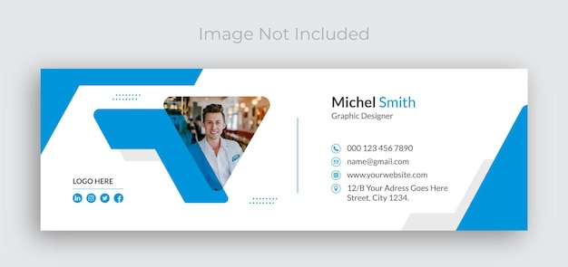 Creative business email signature or personal Facebook cover page template