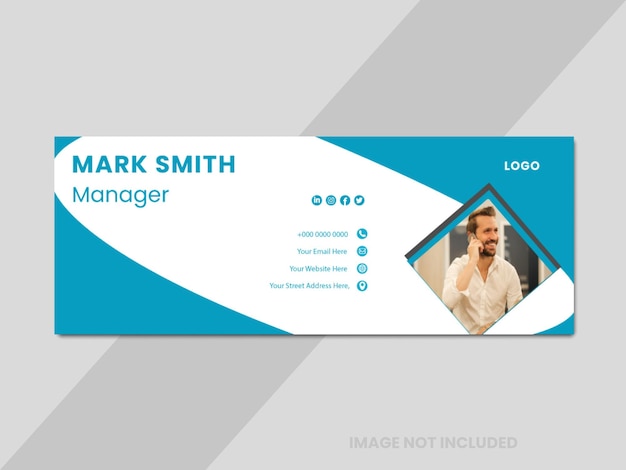 Vector creative business email signature template