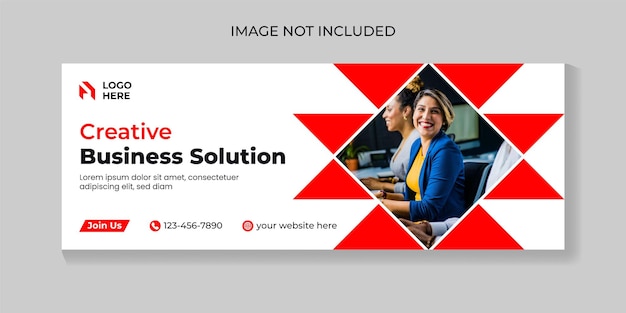 Creative business facebook cover design and corporate web banner template