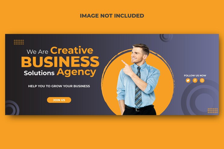 Creative business facebook cover template in modern design