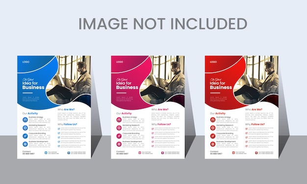 Creative business flyer bundle design template in A4 size