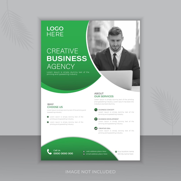 Vector creative business flyer and corporate design template