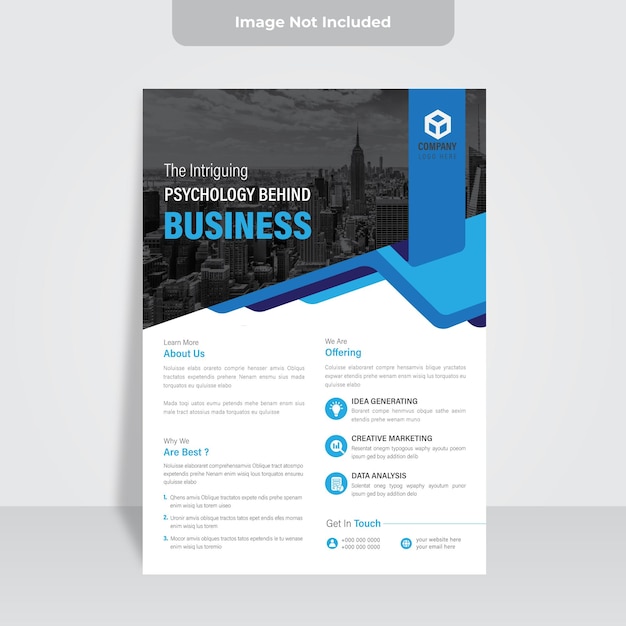 Creative business flyer design or corporate leaflet