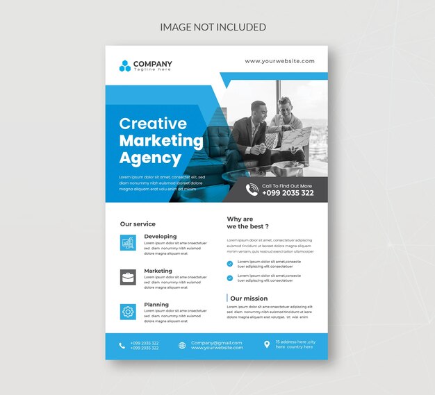 Creative business flyer design poster template