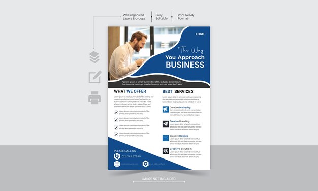 Vettore modello di progettazione creative business flyer file vettoriale