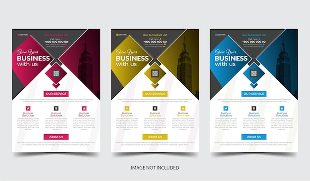 Vector creative business flyer design template