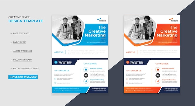 Creative business flyer design template