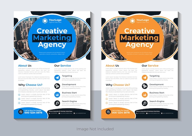 Creative business flyer design template