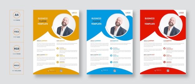 Vector creative business flyer design template