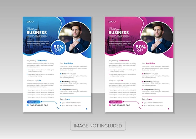 Creative business flyer design template