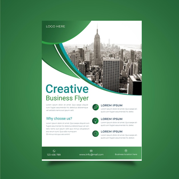 Progettazione di volantino di business creativo