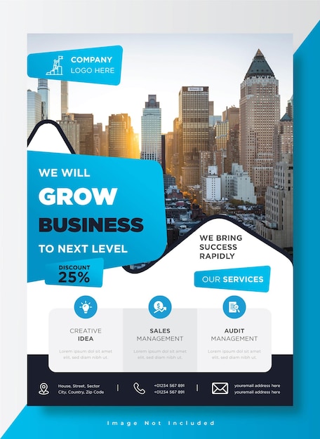 Creative business flyer or leaflet design template