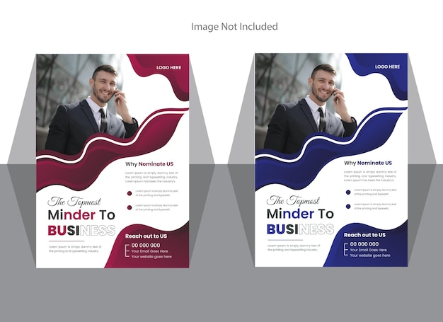 Vector creative business flyer modern digital marketing agency flyer template