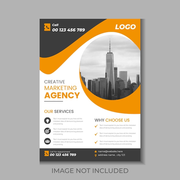 Creative business flyer template design