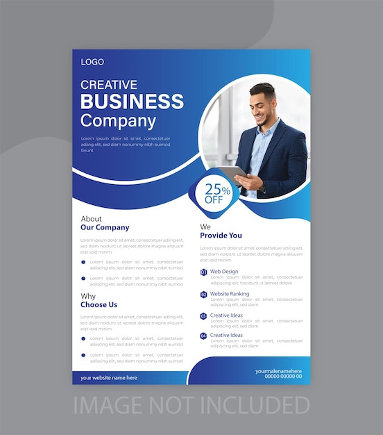 Creative business flyer template design