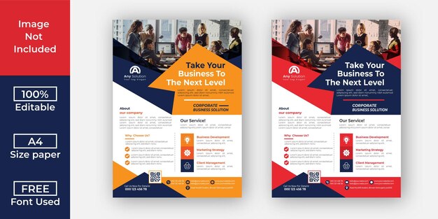 Vector creative business flyer template premium vector