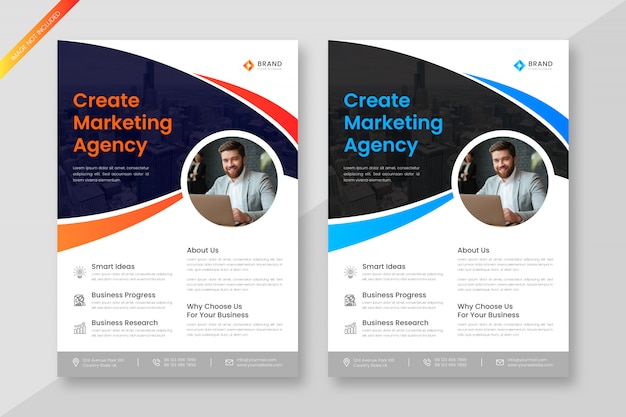 Vector creative business flyer template