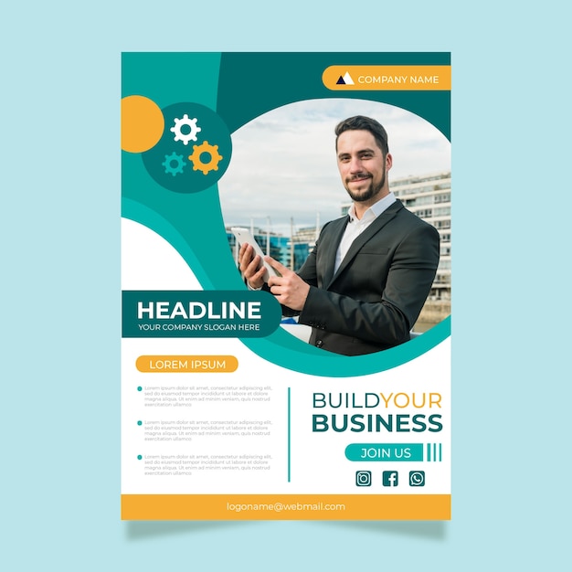 Vector creative business flyer template