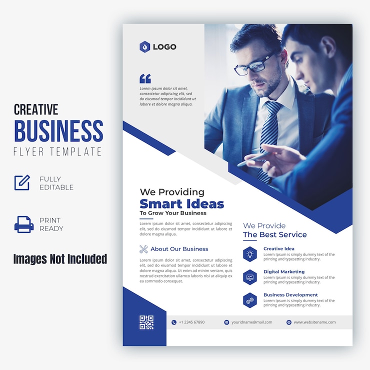 Vector creative business flyer