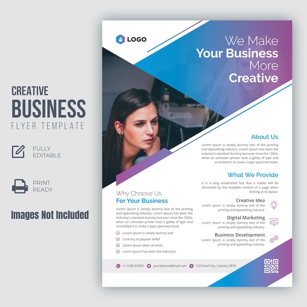 Вектор creative business flyer