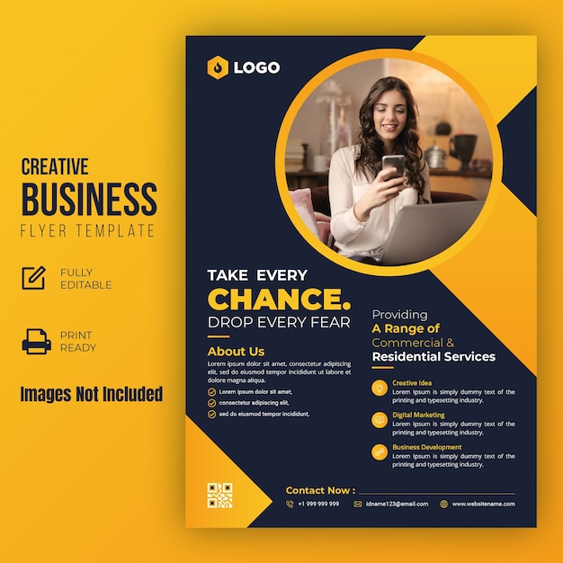 Vector creative business flyer