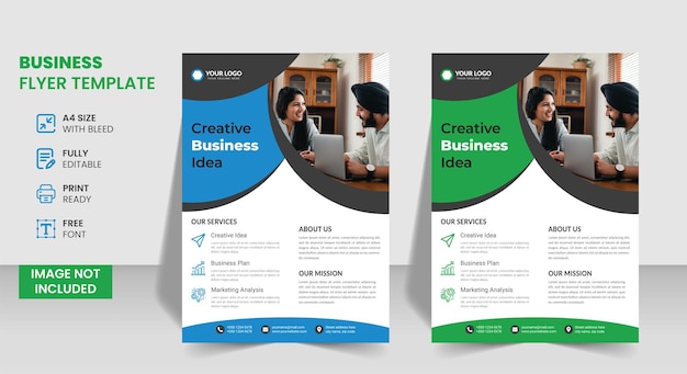 Creative business idea flyer template