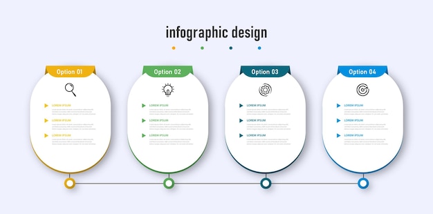 Vettore progettazione infografica aziendale creativa semplice