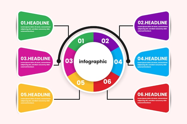 Progettazione infografica di affari creativi